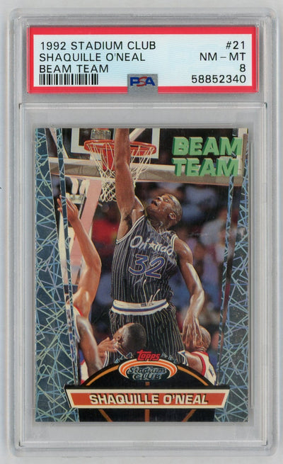 1992 Stadium Club Shaquille O'Neal Beam Team #21 PSA 8