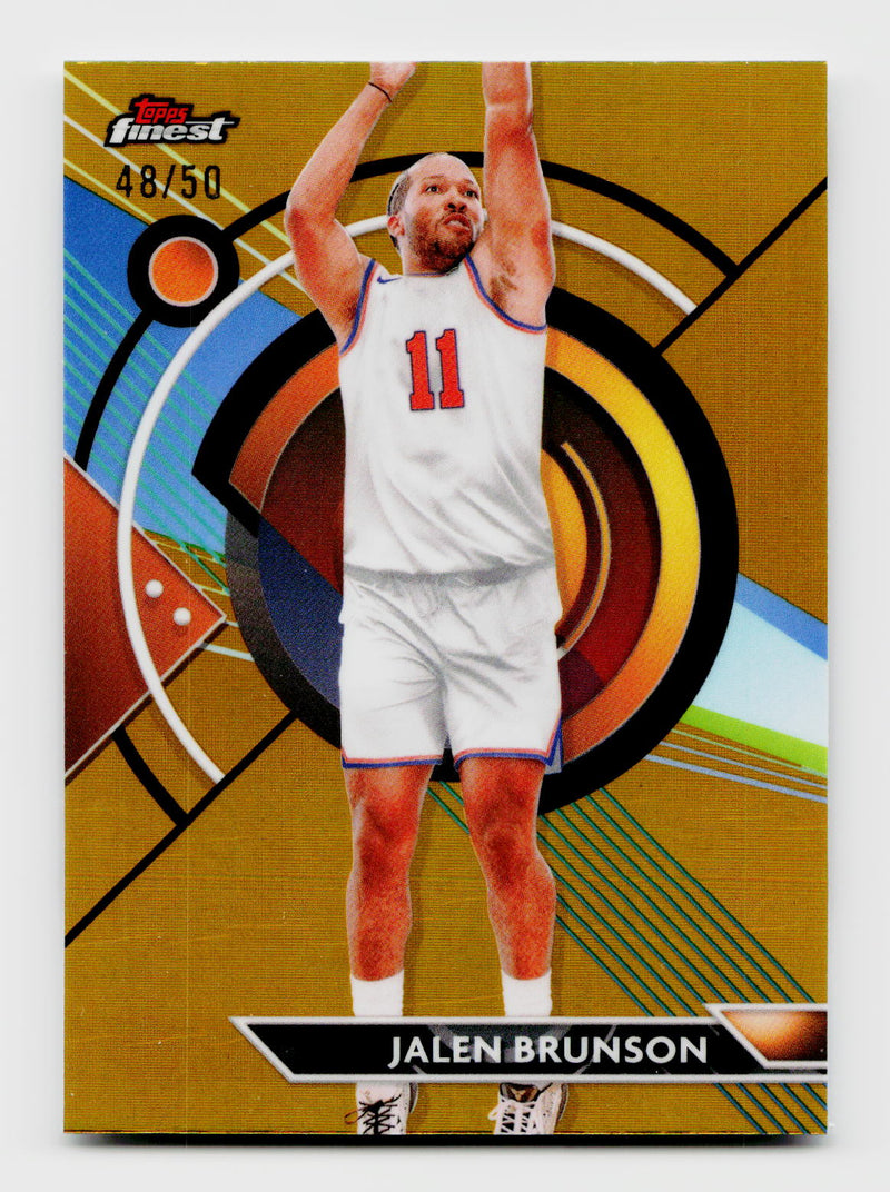 2024 Topps Finest #32 Jalen Brunson True Gold Refractor /50