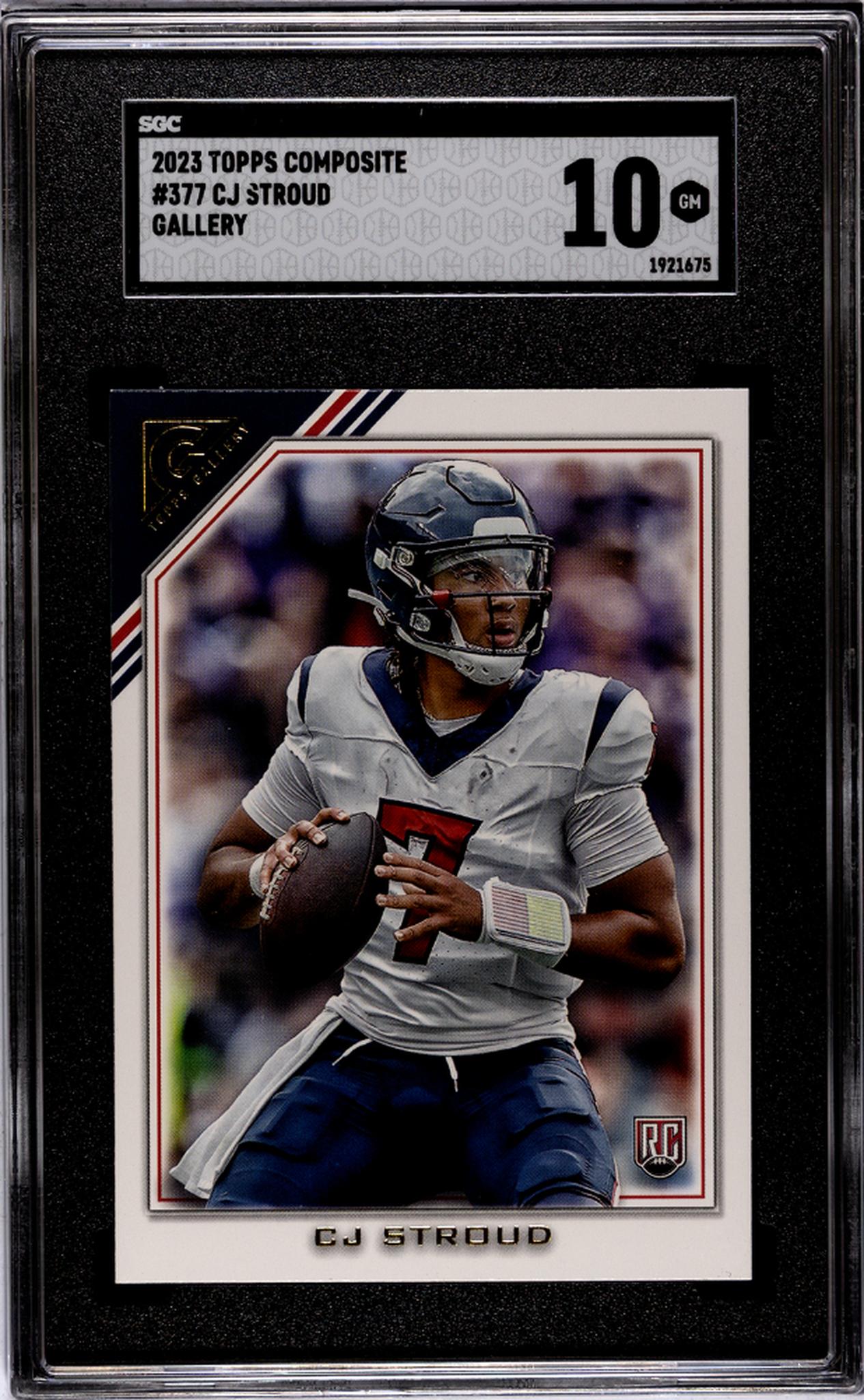 2023 Topps Composite #377 CJ Stroud Gallery Rookie SGC 10 Gem Mint Houston