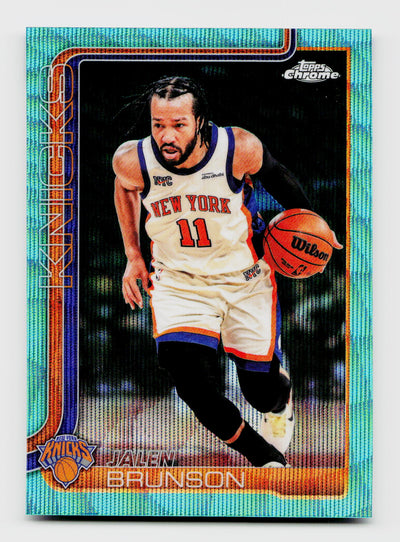 2025-26 Topps Chrome Update #20 Jalen Brunson Aqua Wave Refractor /199