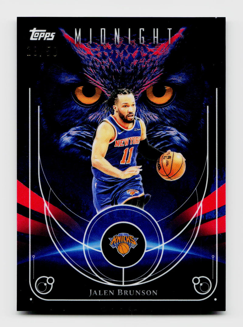 2025 Topps Midnight #10 Jalen Brunson Night Owls Summer Solstice SSP /50