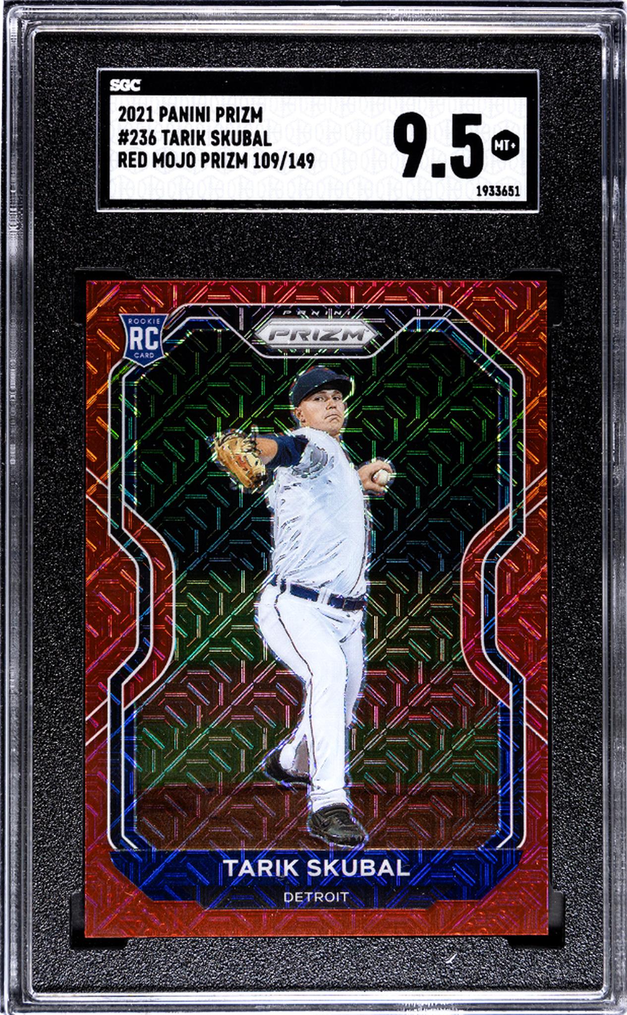 2021 Panini Prizm Red Mojo Prizm Tarik Skubal #236 RC /149 SGC 9.5