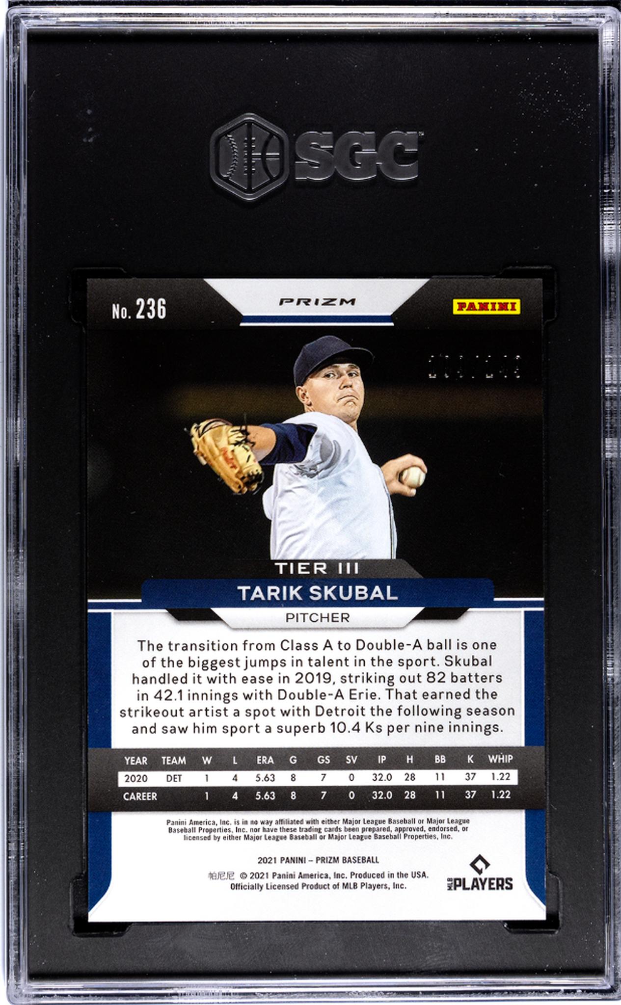 2021 Panini Prizm Red Mojo Prizm Tarik Skubal #236 RC /149 SGC 9.5