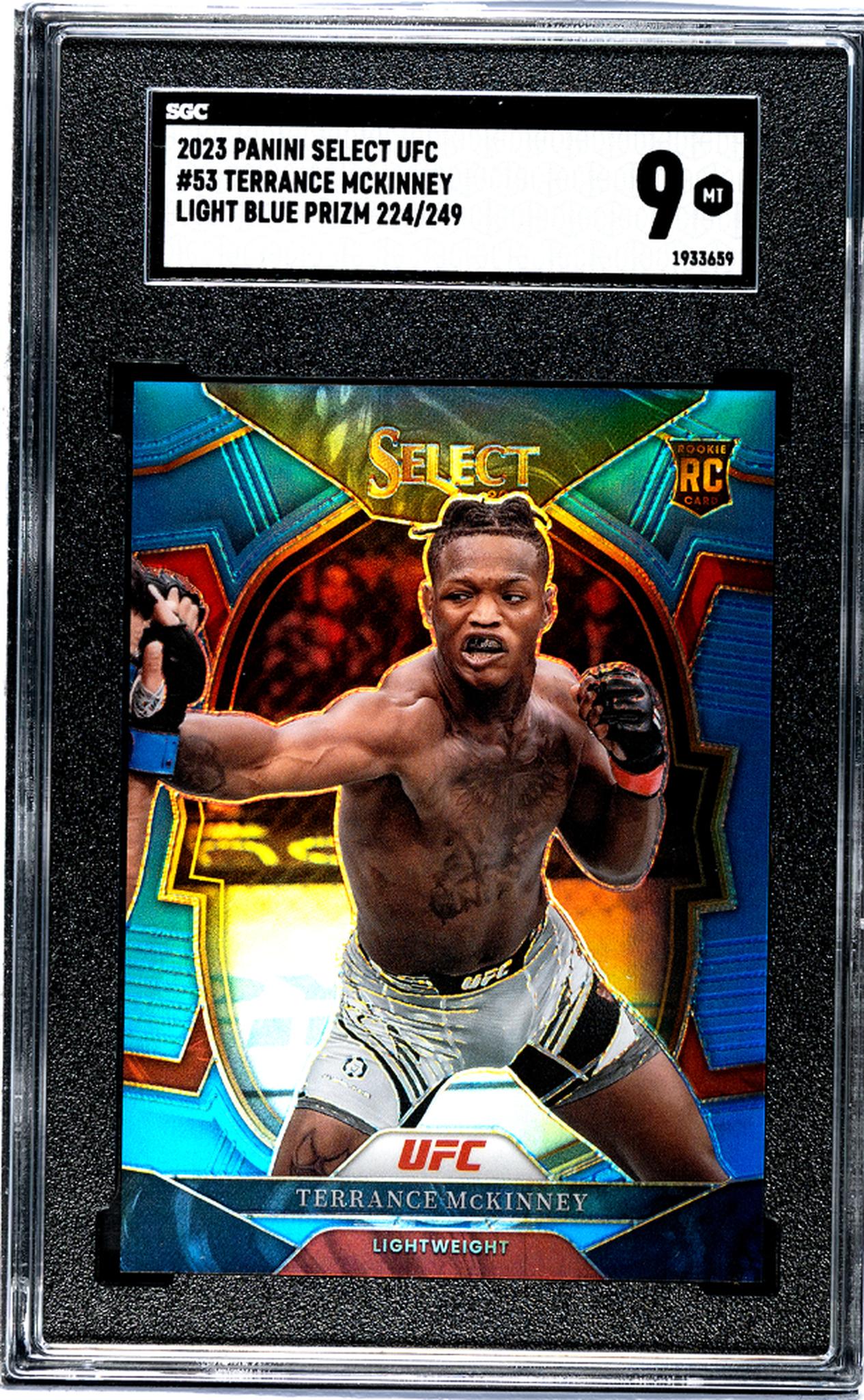 2023 Panini Select Ufc #53 Terrance Mckinney Light Blue Prizm 224/249 SGC 9