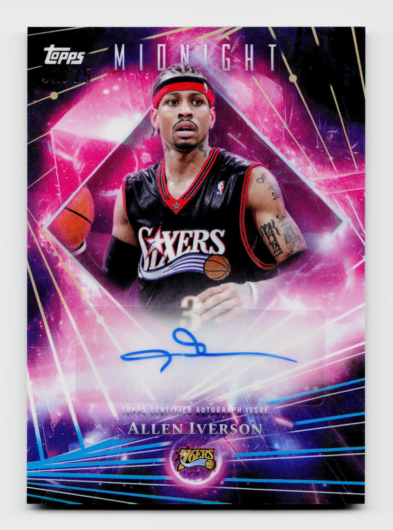 2025 Topps Midnight #DMA-AI Allen Iverson Dark Matter Auto SSP /25