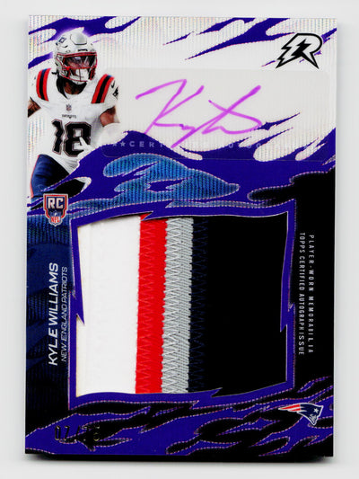 2025 Topps Resurgence #RRS-KW Kyle Williams Rookie Relic Signatures Player-Worn Patch Auto Purple Power Surge /75