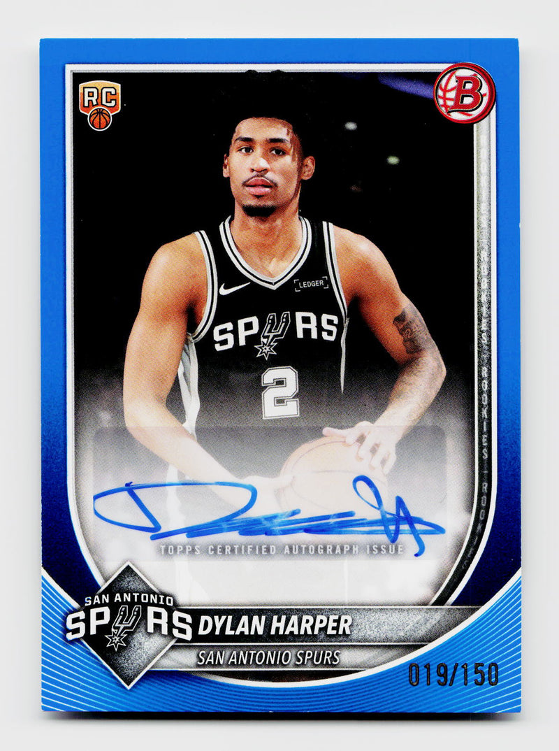 2025 Bowman #RVA-DH Dylan Harper Rookie RC Blue Paper Auto /150