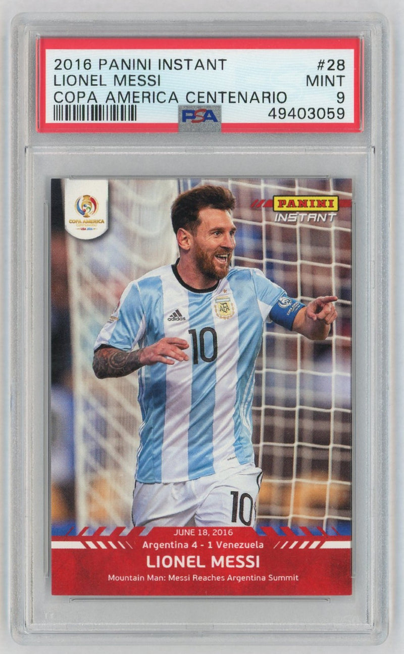 2016 Panini Instant Copa America Centenario Lionel Messi #28 /204 PSA 9