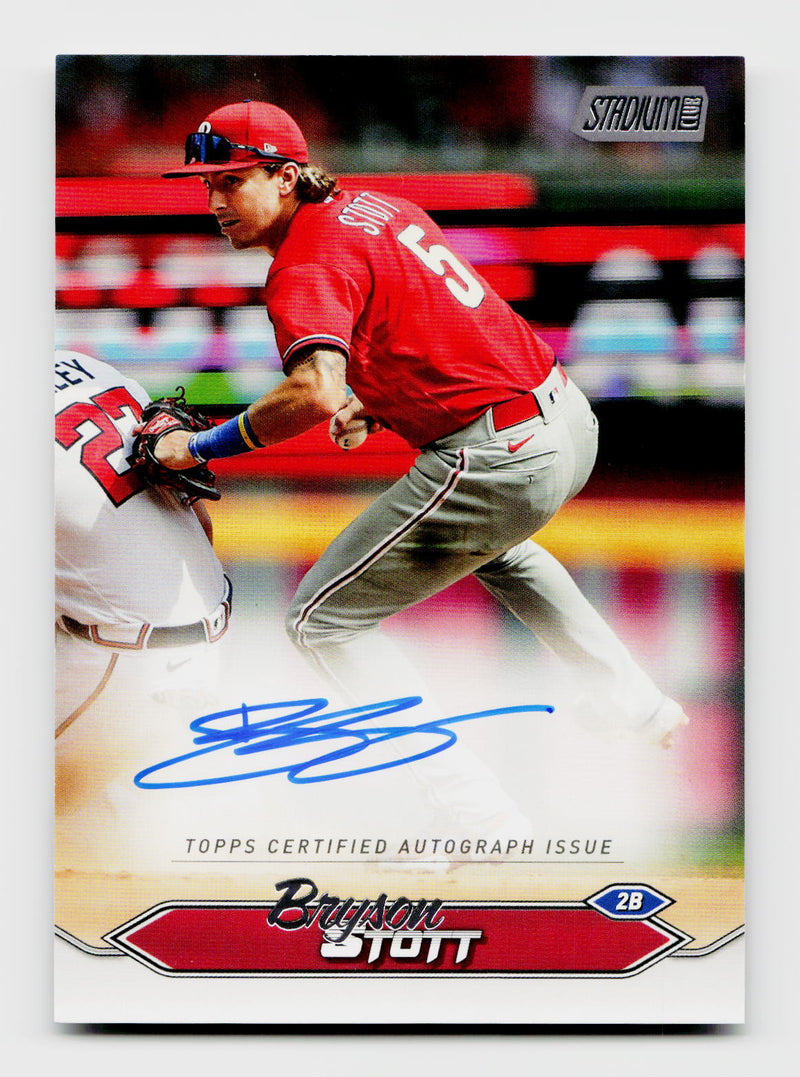 2024 Topps Stadium Club Bryson Stott #SCBA-BS Auto