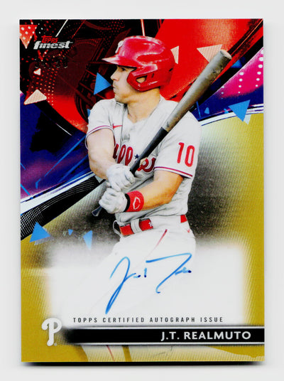 2021 Topps Finest J.T. Realmuto Gold Refractor Auto /50 #FA-JT