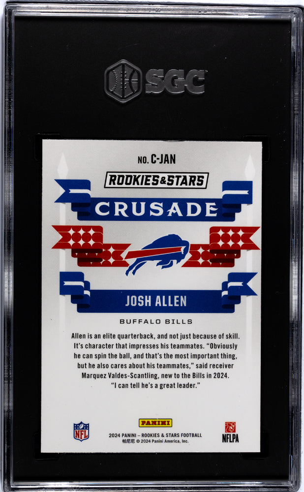 2024 Panini Rookies & Stars #C-JAN Josh Allen Crusade Longevity Prizm SGC 9