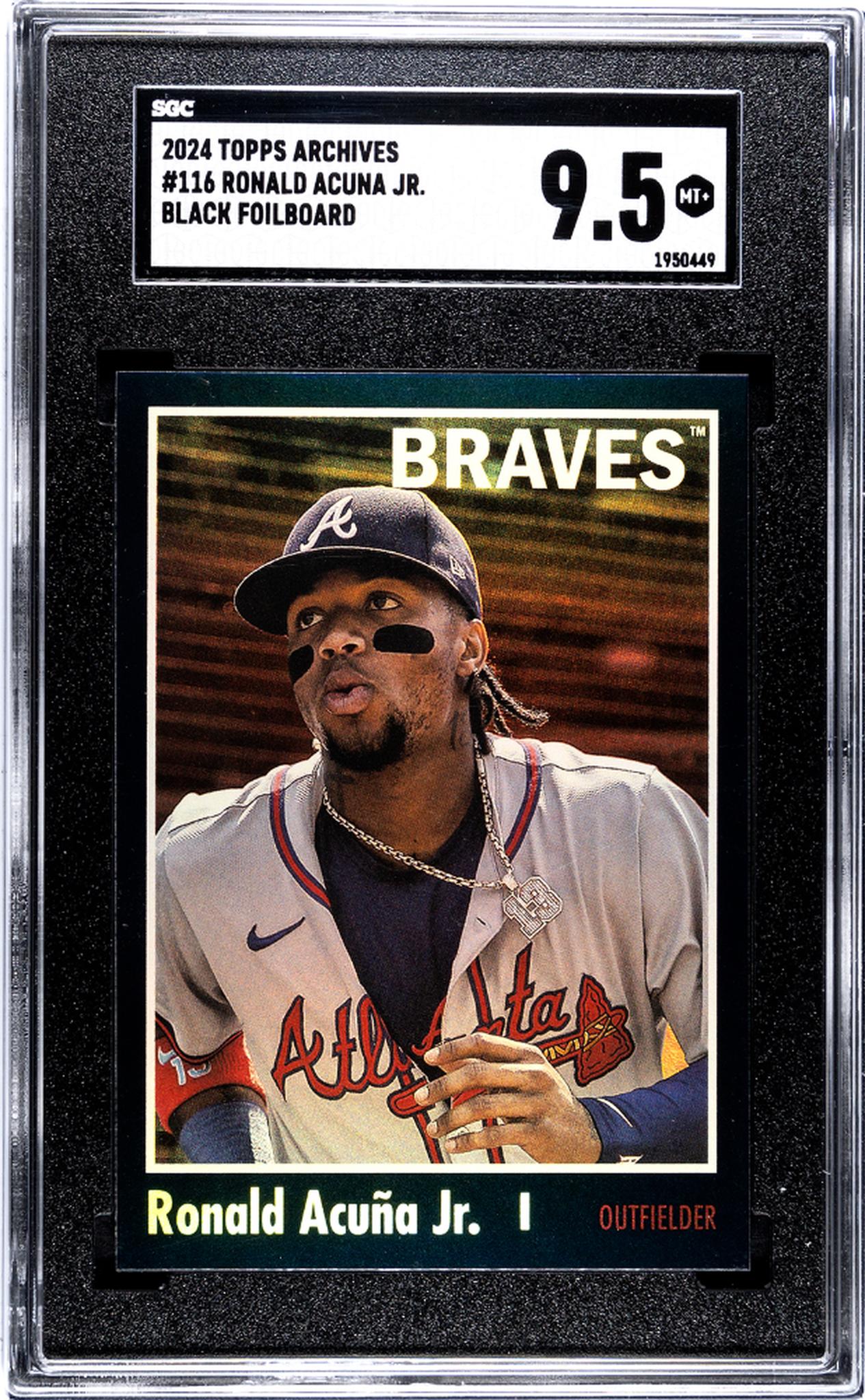 2024 Topps Archives Black Foilboard Ronald Acuña Jr. #116 SGC 9.5