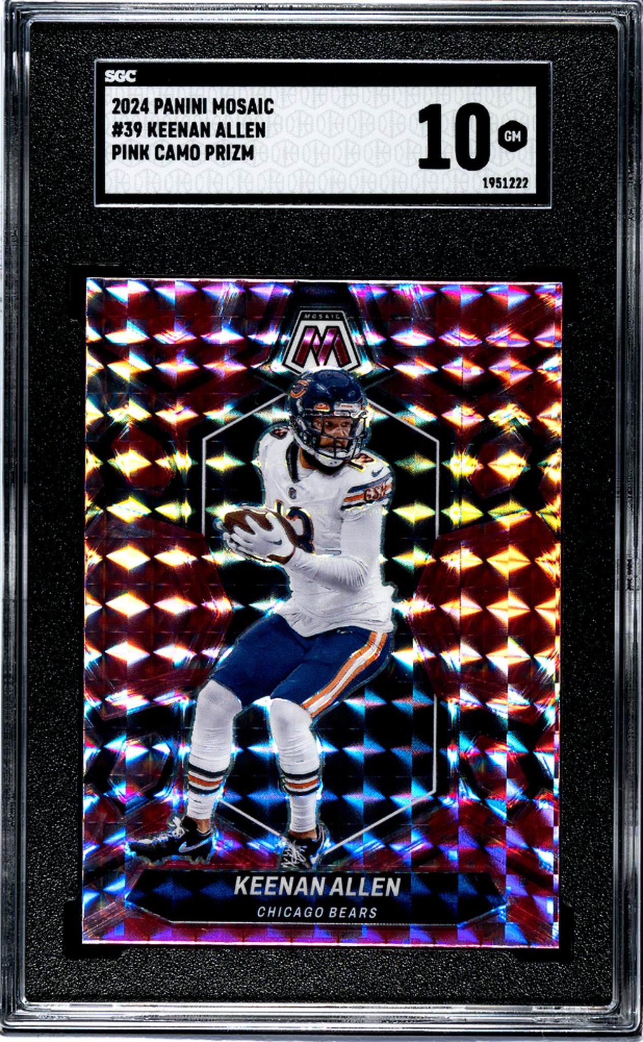 2024 Panini Mosaic #39 Keenan Allen Pink Camo Prizm SGC 10