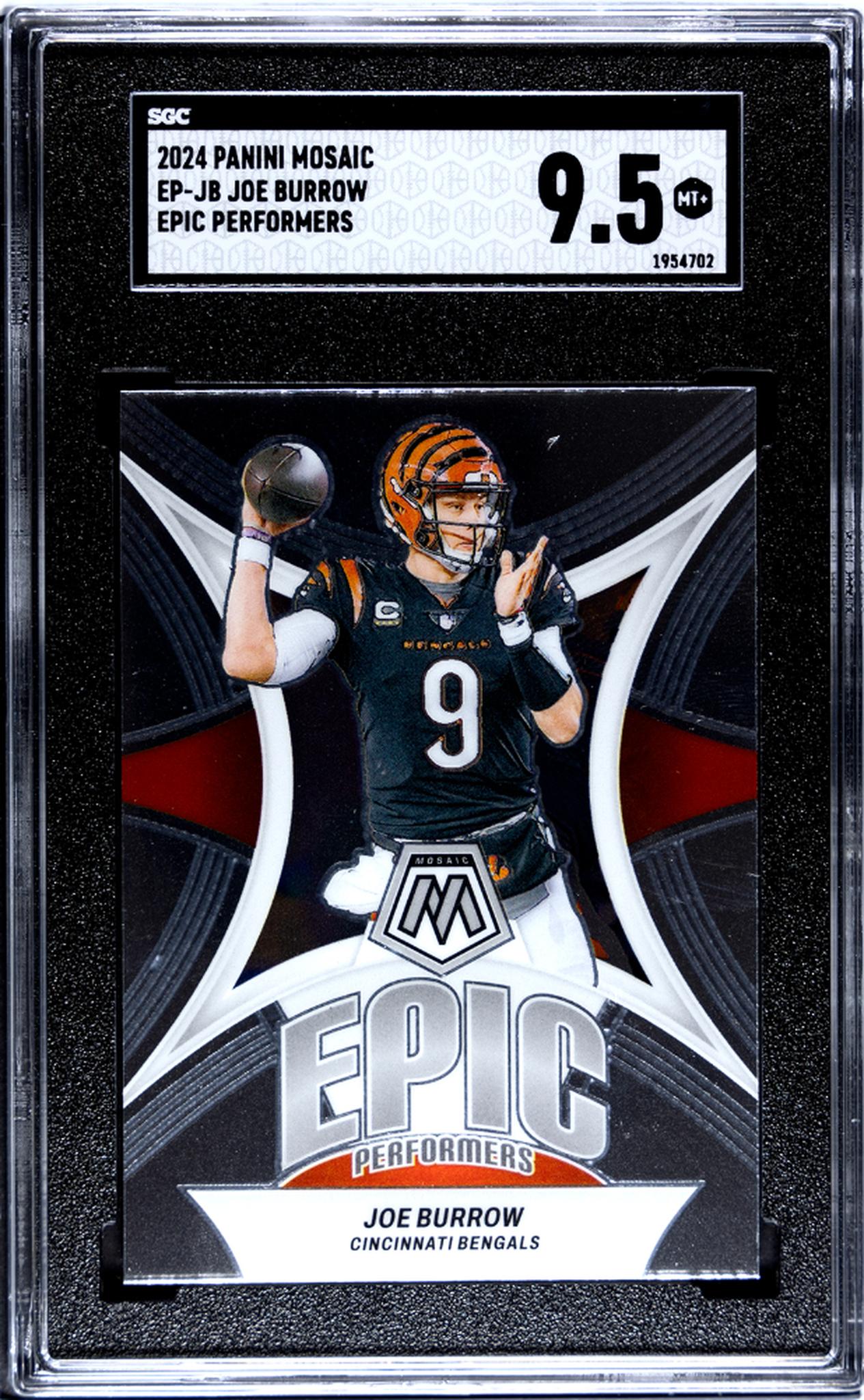 2024 Panini Mosaic Epic Performers Joe Burrow #EP-JB SGC 9.5