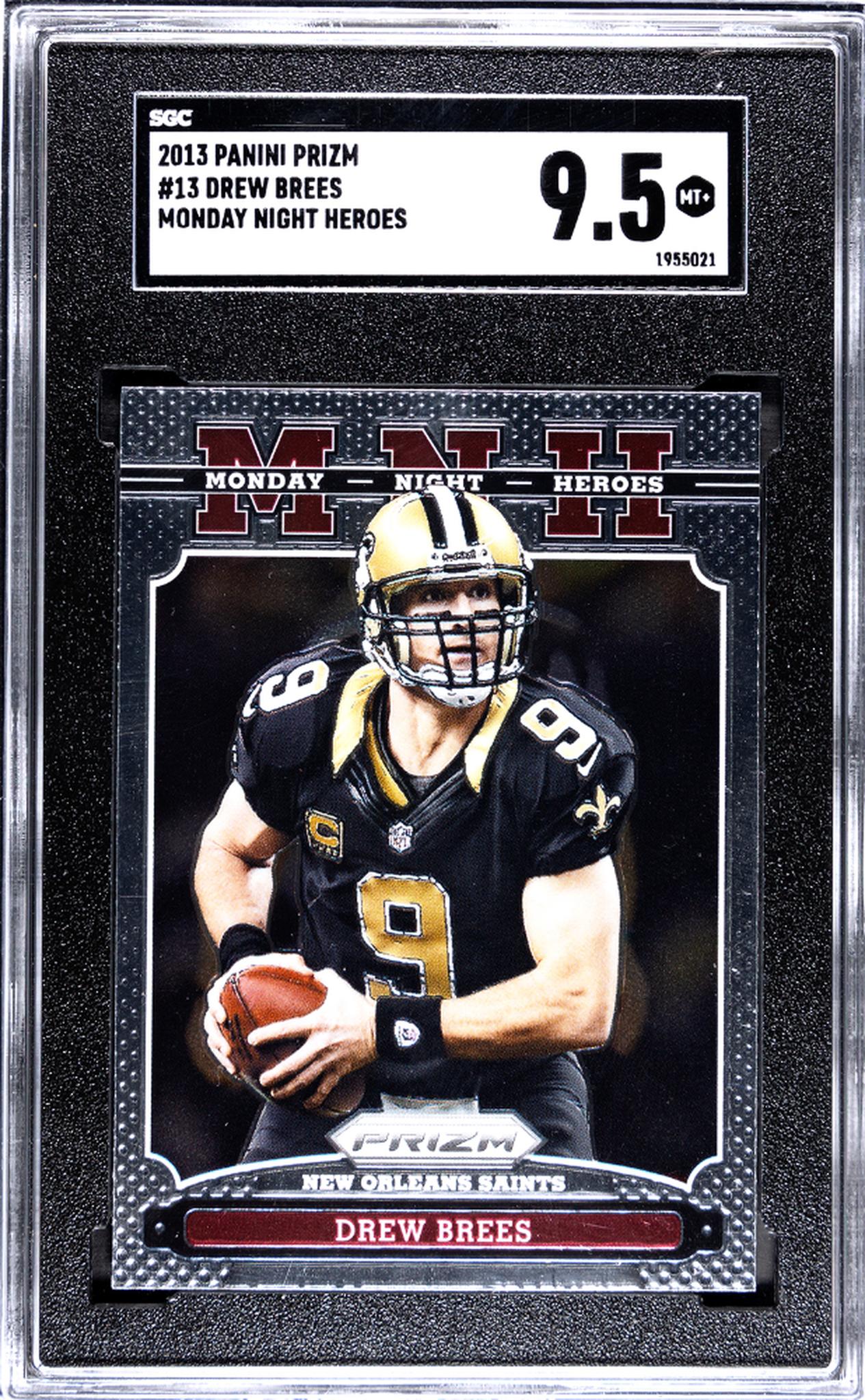 2013 Prizm #13 Drew Brees Monday Night Heroes SGC 9.5