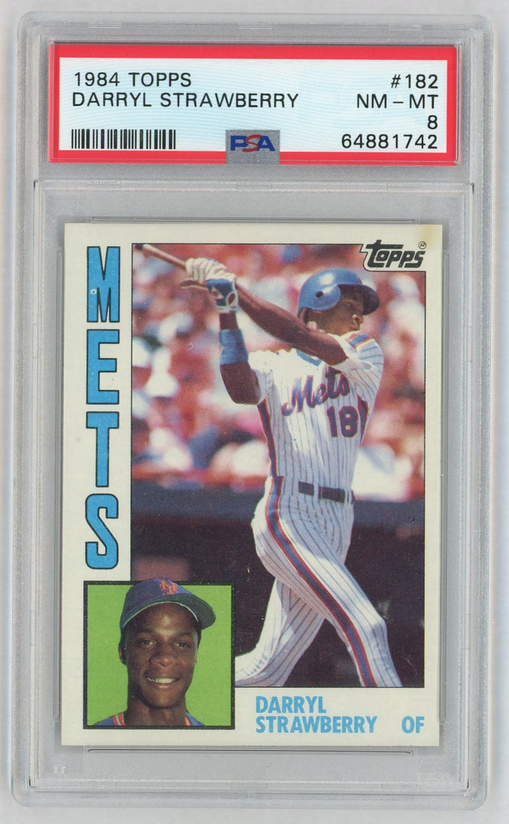 1984 Topps Darryl Strawberry #182 PSA 8 64881742