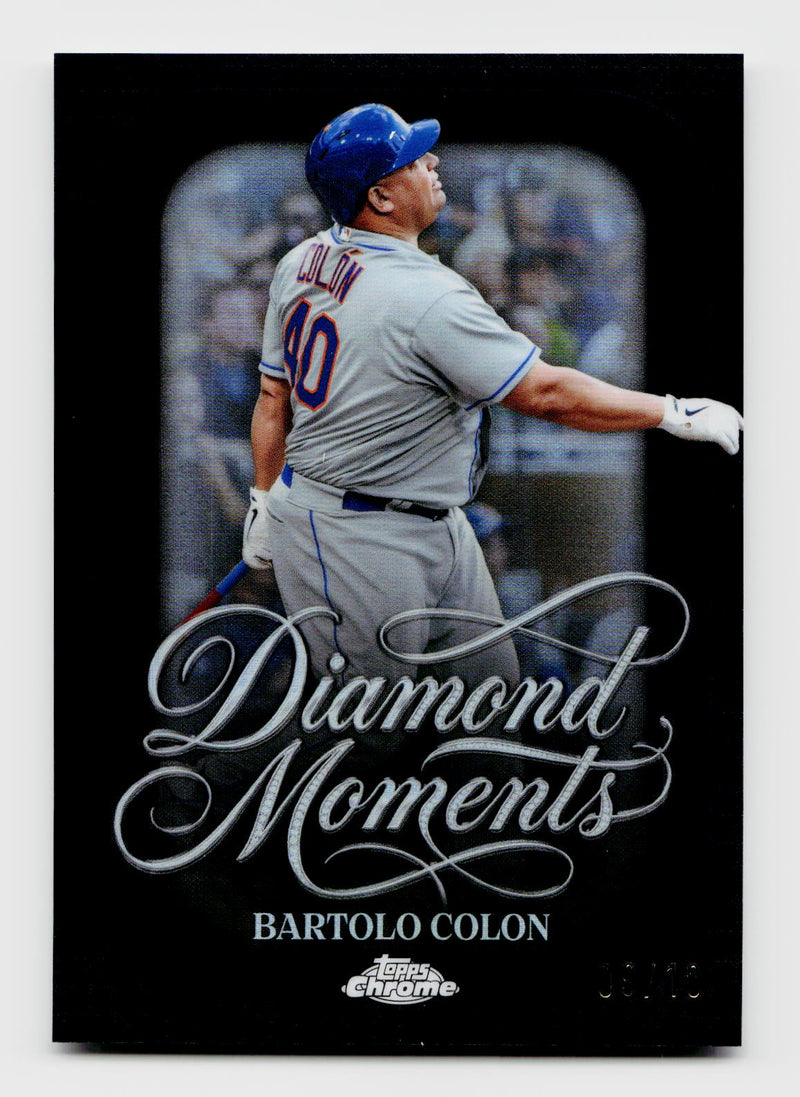 2026 Topps Chrome Bartolo Colon #DM-43 Diamond Moments Black Refractor SSP /10