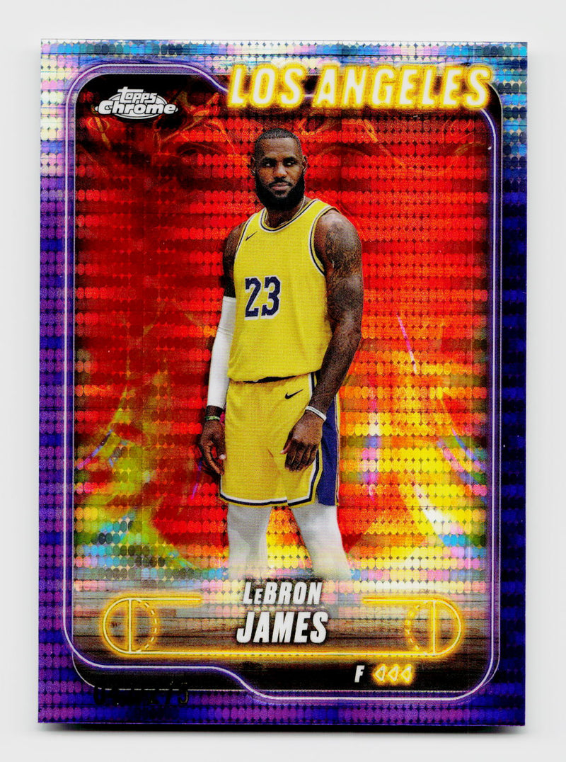 2025 Topps Chrome #22 LeBron James Purple Pulsar /275