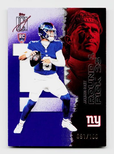 2025 Topps Signature Class #106 Jaxson Dart Rookie RC Purple Refractor /100
