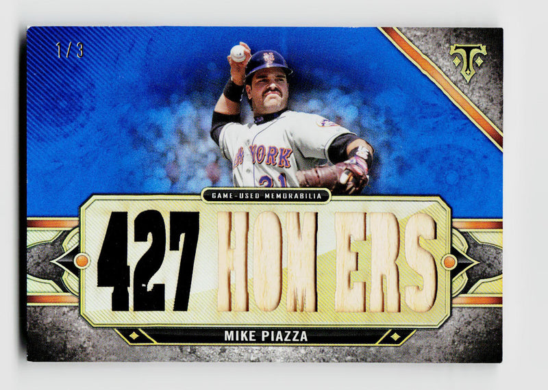 2024 Topps Triple Threads Mike Piazza #RL-MP Relic Legend Game-Used Jersey/Bat Patch Blue SSP /3