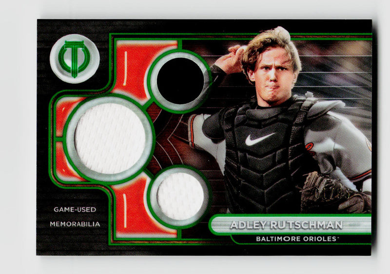 2024 Topps Tribute Adley Rutschman #TTR-ARU Triple Relic Patch Green /99