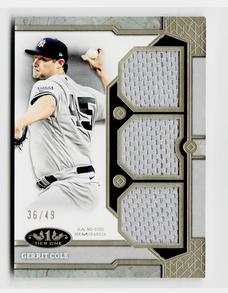 2024 Topps Tier One Gerrit Cole #T1R-GC Triple Relic Patch /49
