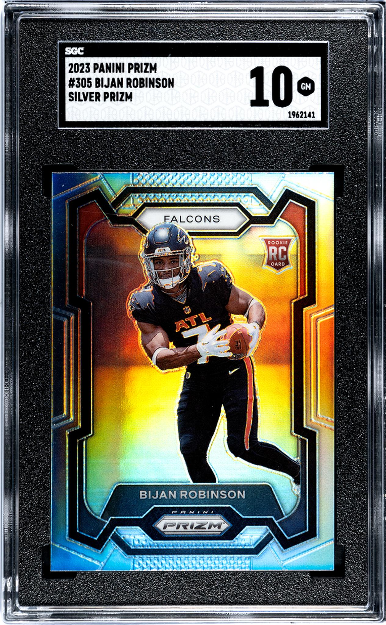 2023 Panini Prizm #305 Bijan Robinson Silver Prizm SGC 10
