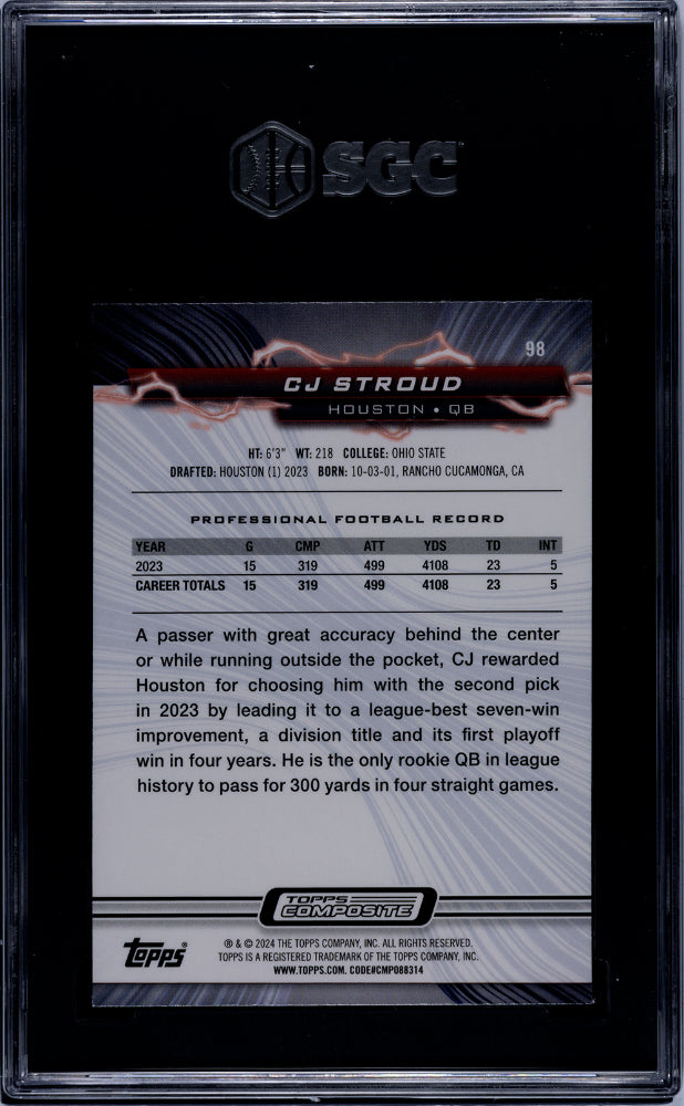2023 Topps Composite #98 Cj Stroud Resurgence SGC 9.5
