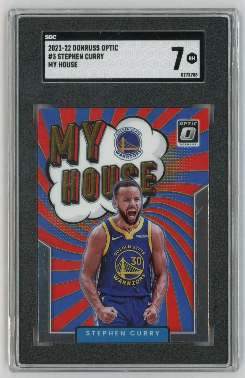 2021-22 Donruss Optic #3 Stephen Curry My House SGC 7