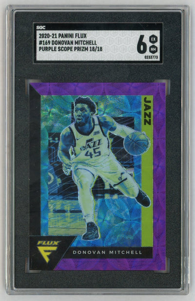 2020-21 Flux #169 Donovan Mitchell Purple Scope FOTL /18 SGC 6