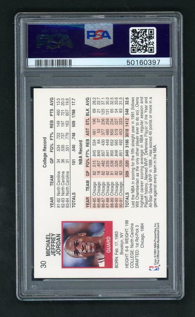 1991 Hoops Michael Jordan #30 PSA 9