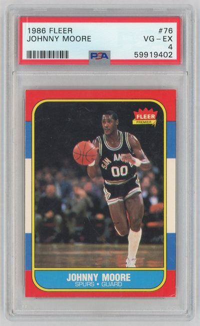 1986 Fleer Johnny Moore #76 PSA 4