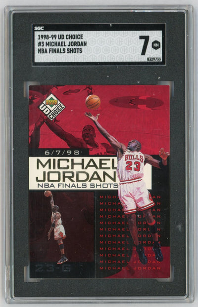 1998-99 Upper Deck Choice #3 Michael Jordan NBA Finals Shots SGC 7