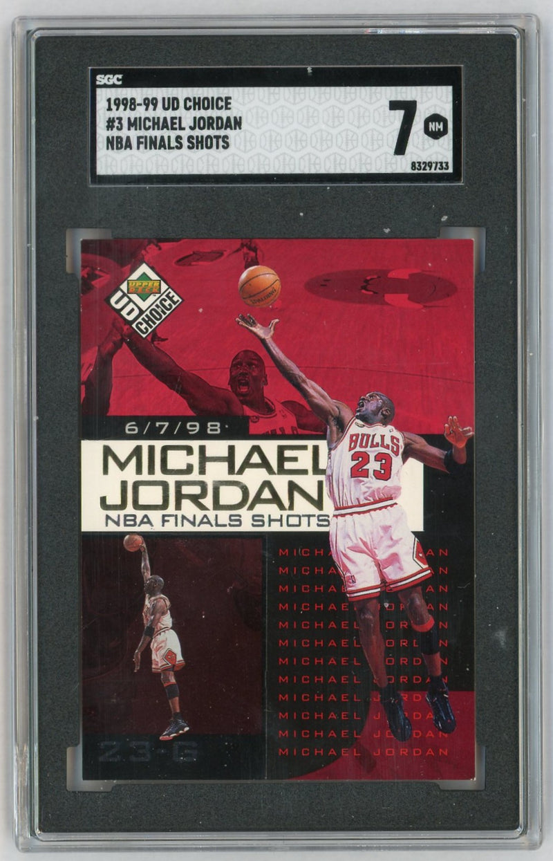 1998-99 Upper Deck Choice #3 Michael Jordan NBA Finals Shots SGC 7