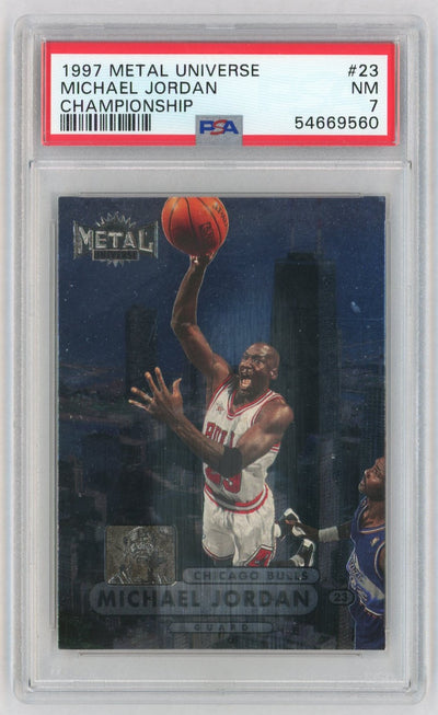 1997 Metal Universe Championship Michael Jordan #23 PSA 7
