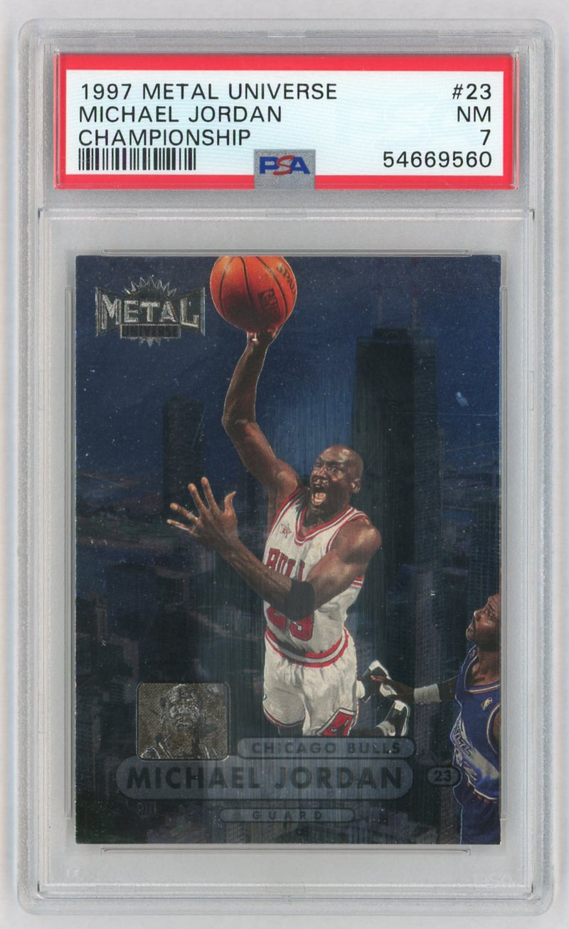 1997 Metal Universe Championship Michael Jordan #23 PSA 7