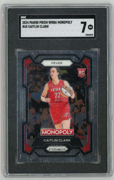 2024 Prizm WNBA Monopoly #65 Caitlin Clark Rookie RC SGC 7