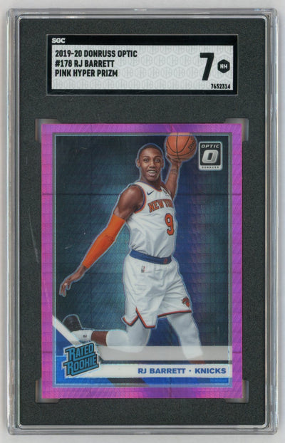 2019-20 Donruss Optic #178 RJ Barrett Rated Rookie RC Pink Hyper SGC 7