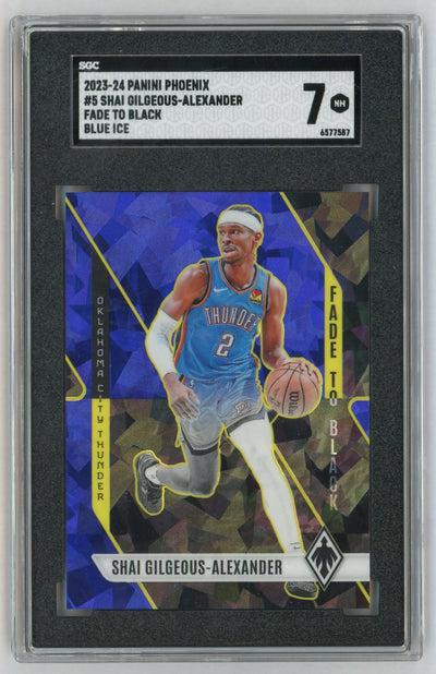 2023-24 Phoenix #5 Shai Gilgeous-Alexander Fade to Black Blue Ice SGC 7