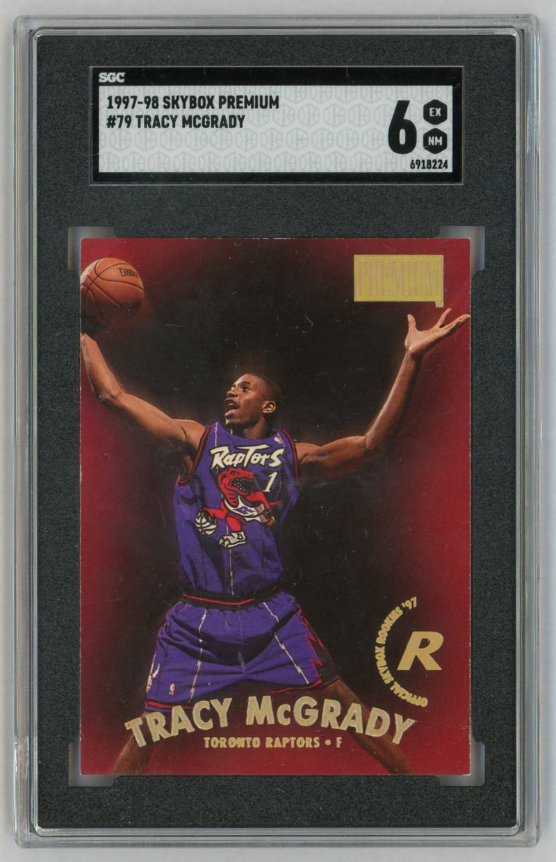 1997 SkyBox Premium #79 Tracy McGrady Rookie RC SGC 6