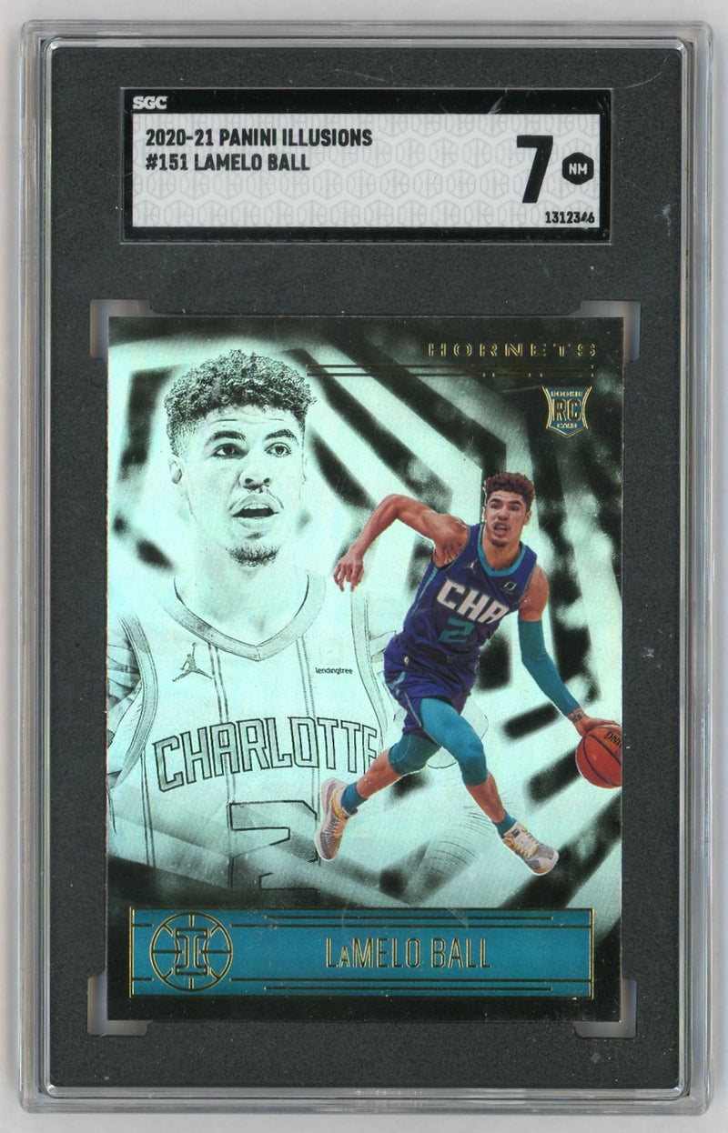 2020-21 Illusions #151 LaMelo Ball Rookie RC SGC 7