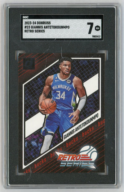 2023-24 Donruss #23 Giannis Antetokounmpo Retro Series SGC 7