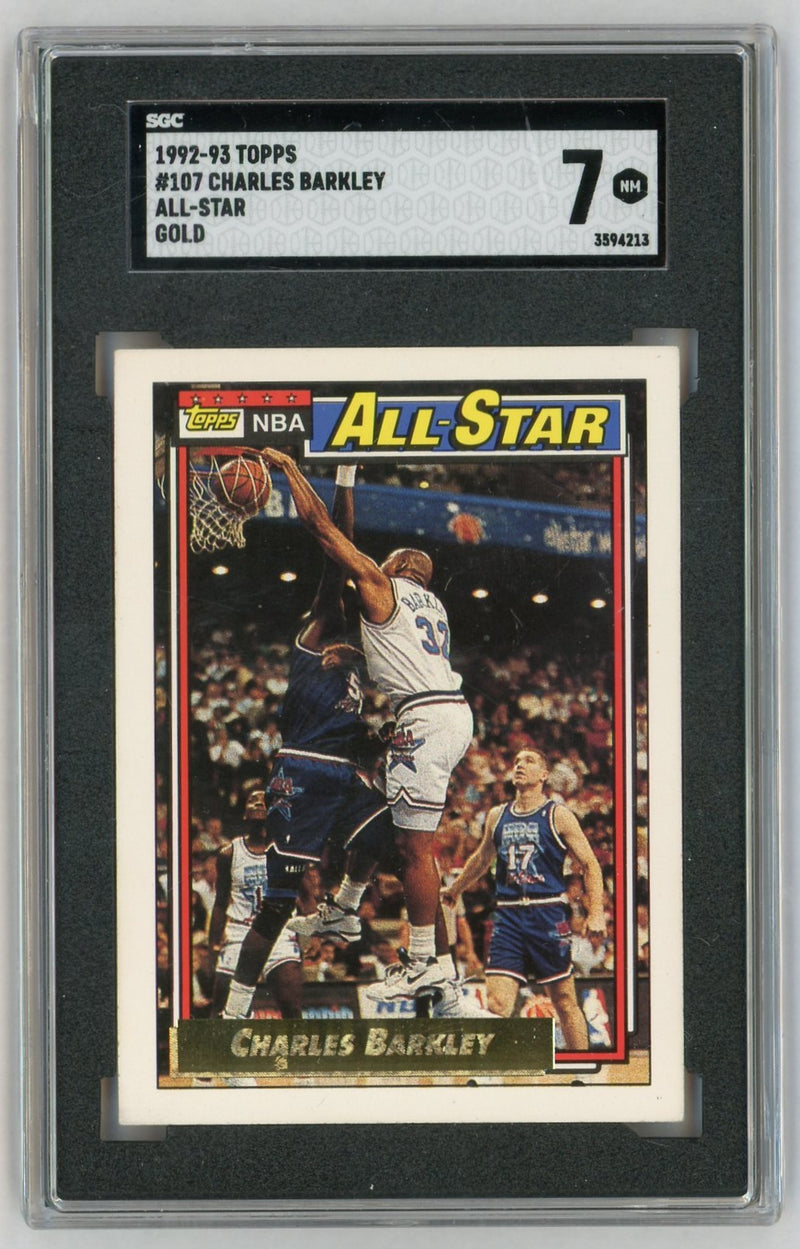 1992 Topps #107 Charles Barkley All-Star Gold SGC 7
