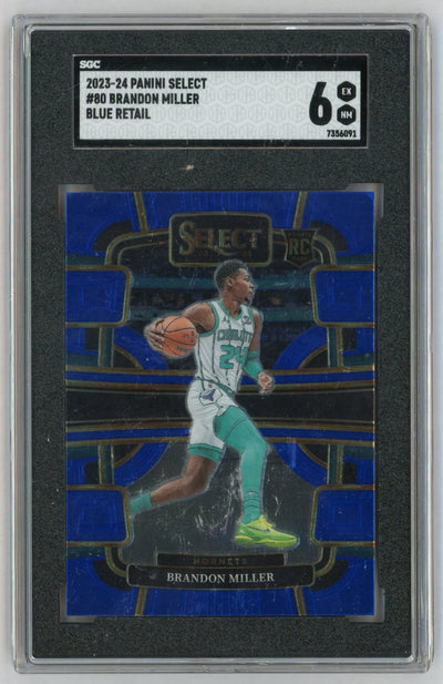 2023 Panini Select #80 Brandon Miller Blue Retail Rookie RC SGC 6