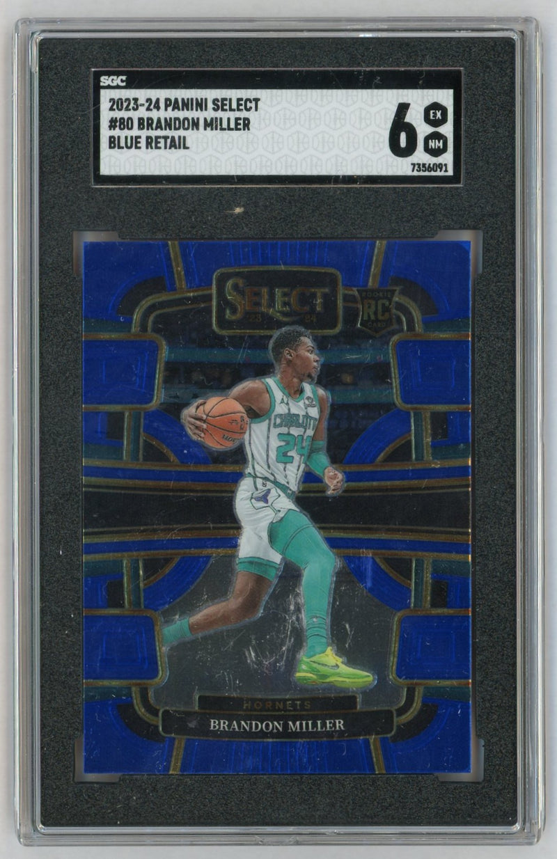 2023 Panini Select #80 Brandon Miller Blue Retail Rookie RC SGC 6