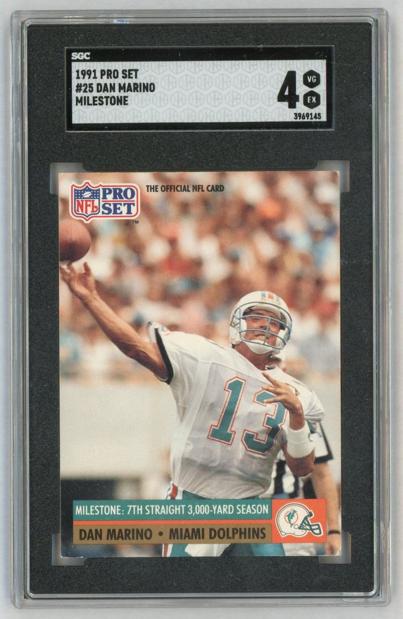 1991 NFL Pro Set #25 Dan Marino Milestone SGC 4