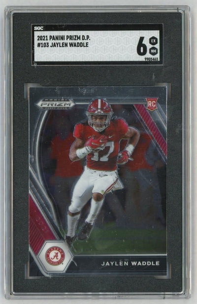 2021 Prizm Draft Picks #103 Jaylen Waddle Rookie RC SGC 6