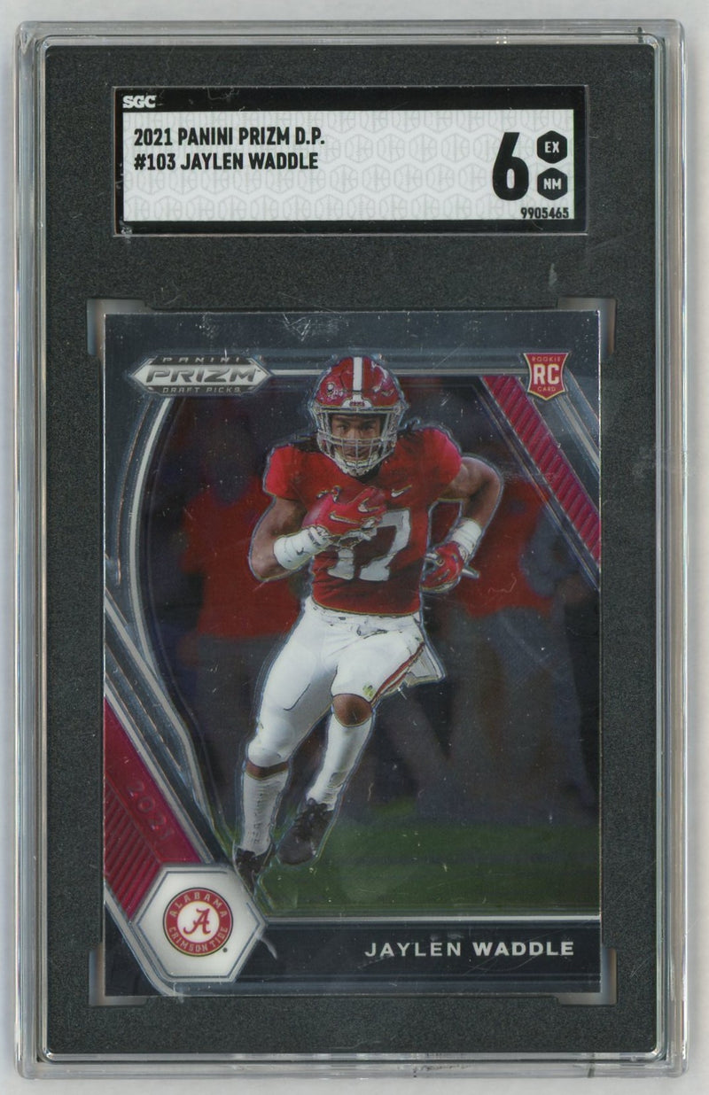 2021 Prizm Draft Picks #103 Jaylen Waddle Rookie RC SGC 6