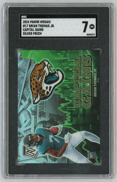 2024 Mosaic #17 Brian Thomas Jr. Capital Gains Silver Rookie RC SGC 7