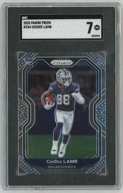 2020 Prizm #334 CeeDee Lamb Rookie RC SGC 7